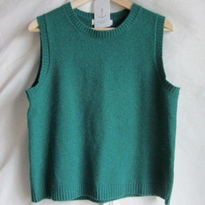 Seasalt Cornwall Merino Wool pullover East West vest green (Copse) UK14 US10 tag